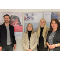 v.l.n.r: Sven Ehrhardt, Fraktionsvorsitzender, Daniela Dahm, Geschäftsfürhung Lillith e.V., Magdalena Reiß, stv. Fraktionsvorsitzende, Sabine Knuhr-Weiniger