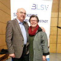 Walter Fellermeier und Gisela Niclas beim BLSV-Kreistag Stadt und Landkreis Erlangen