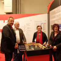 Werkstaettenmesse 2016: die SPD-Bezirkstagsfraktion am Stand des Bezirks Mittelfranken