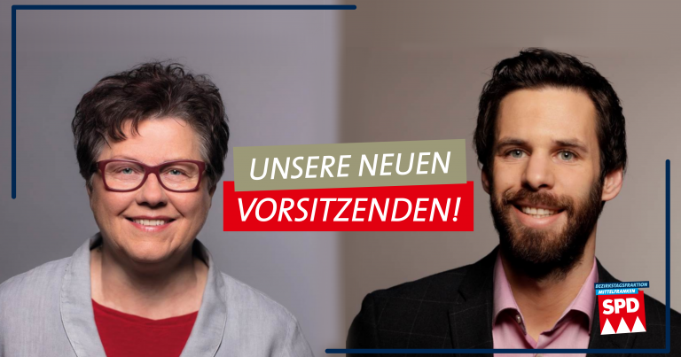 Der neue Vorstand der SPD-Bezirkstagsfraktion: Gisela Niclas & Sven Ehrhardt